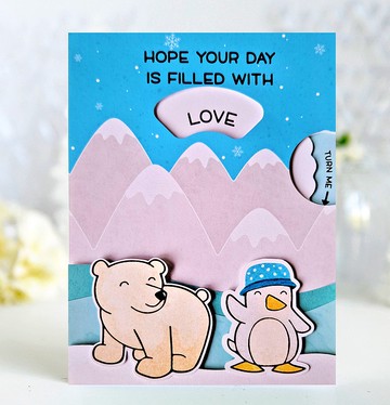 送外國友人/可動式轉輪卡片/英文動物卡片