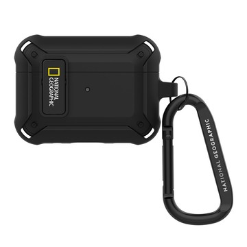 National Geographic Rugged Bumper 卡扣式 耳機保護殼 耳機殼 適用 AirPods Pro 2 - 黑色