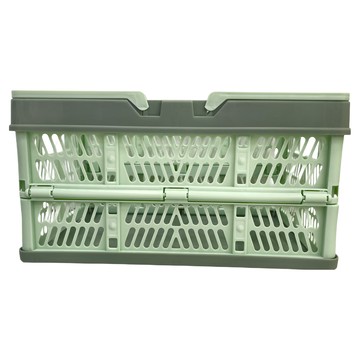 多功能用途可摺疊收納籃 Set 2個 小號 A.薄荷綠 展開尺寸20*30*15.5公分 折疊尺寸20*30*5公分  小(展開20 x 30 x 15.5 摺疊20 x 30 x 5)  1組