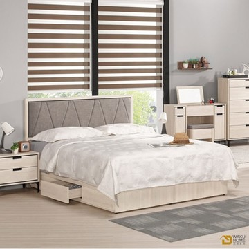 WAKUHOME 瓦酷家具 Quuntis5尺雙人床 寬153X深195X高98(公分)
