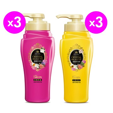 綠的GREEN 晶緻沐浴乳_輕舞精靈600mlx3入組+ 愛戀清新600mlx3入組