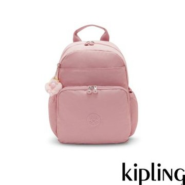 Kipling 淺霧粉大容量母嬰後背包-MAISIE