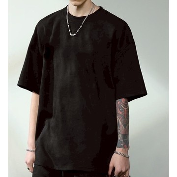 5色麂皮寬鬆五分袖 金屬光澤 舒適 男生短T 男生素T 短T男 韓系男裝 寬鬆短T United Freak K16