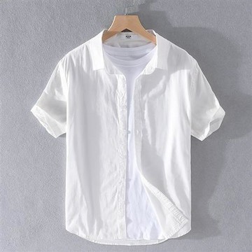 【巴黎精品】襯衫短袖上衣-休閒舒適純棉夏季男裝6色a1bu7