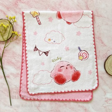 日本直送  W117 特價 任天堂 星之卡比 毛巾 日本丸真 刺繡藝術造型毛巾 吸水快乾純棉 長毛巾 洗臉 擦髮毛巾