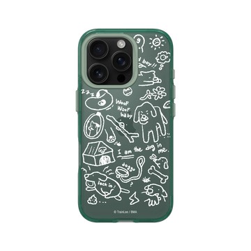 iPhone 16 Pro Clear 憂墨綠 - 小貓貓們 Little Cattos - The Dog in me (White)