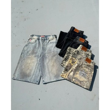 AirRoom正品現貨 2026SS 9090 King Logo Buggy Jorts 皇冠 水洗 牛仔 短褲