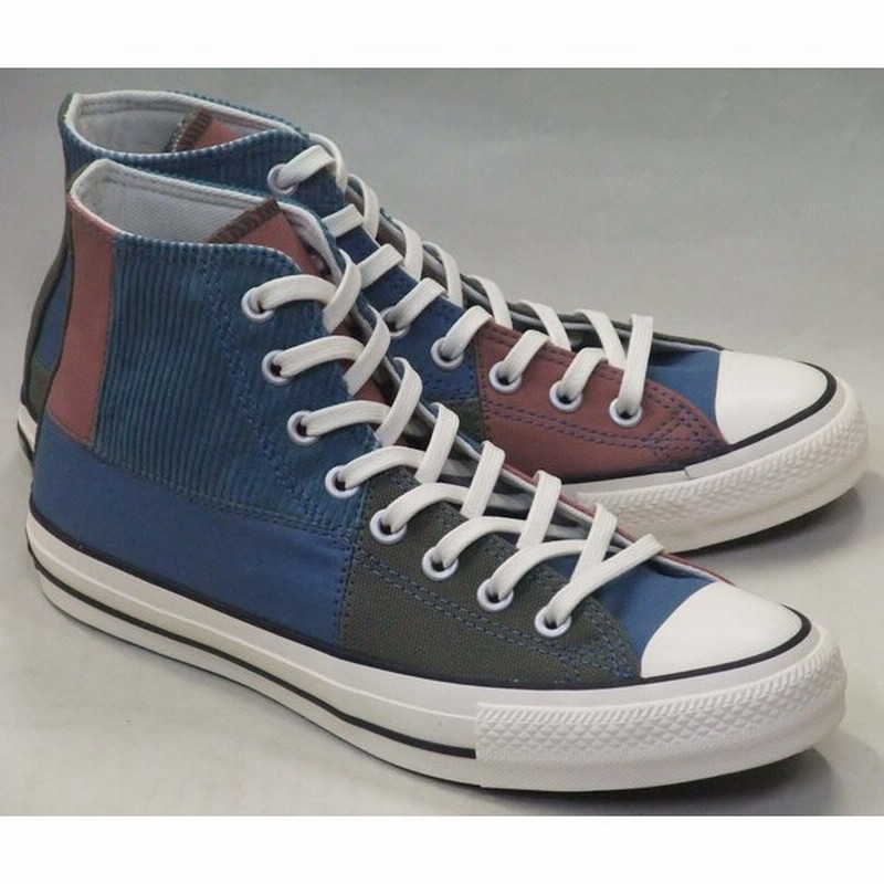 Converse All Star 100 Patchwork Hi ブルー グレー メンズ コンバース オールスター パッチワーク キャンバス コーデュロイ ハイカット スニーカー 通販 Lineポイント最大0 5 Get Lineショッピング