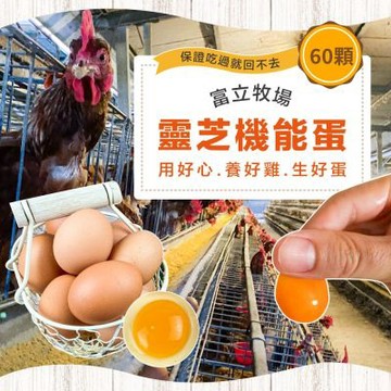 【初品果】富立牧場靈芝機能雞蛋-紅蛋60顆x1箱