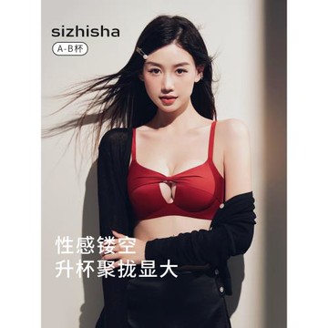 紅色內衣女士性感文胸2024新款爆款小胸聚攏無鋼圈無痕調整型胸罩