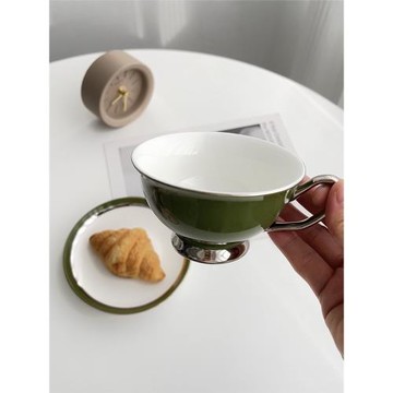 態生活 中古風高級感咖啡杯女 高顏值陶瓷英式下午茶陶瓷杯碟套裝