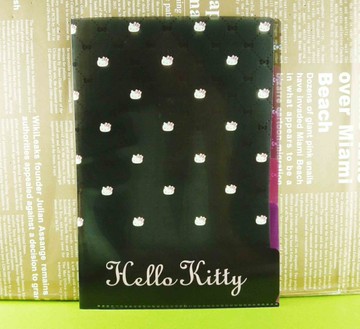 【震撼精品百貨】Hello Kitty 凱蒂貓 5格文件夾 黑小頭【共1款】 震撼日式精品百貨
