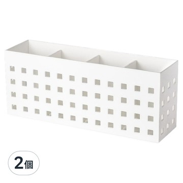 i LIFE 愛生活 日式磁吸四格收納架 24.5 x 7.2 x 10.5cm  2個  白色