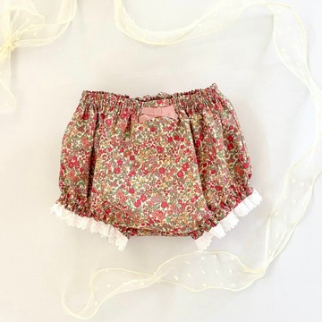【現貨・一件限定】90cm 嬰兒燈籠褲 100% 純棉 粉色 花柄 蕾絲 南瓜褲 寶寶 可愛 2 歲 禮物 春夏秋冬