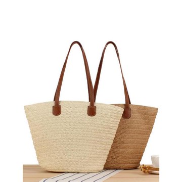 店長推薦森系單肩包大容量度假沙灘包紙繩編織日常休閑百搭女士包