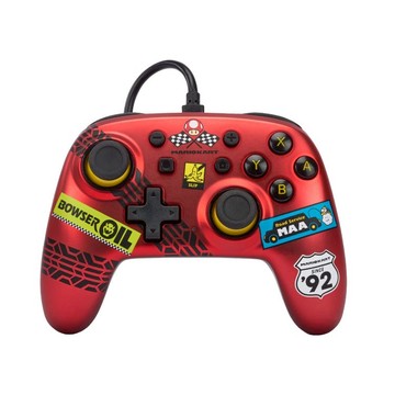 【PowerA】|任天堂官方授權|Nano有線遊戲手把(NSGP0124-01)- 瑪利歐-賽車紅