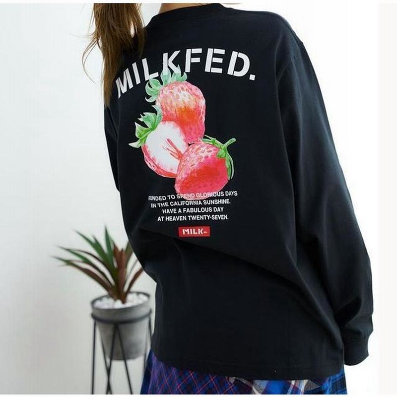 ミルクフェド MILKFED. LS TEE STRAWBERRY ストロベリー イチゴ