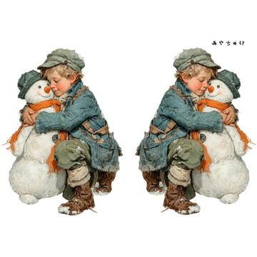 【11月新品2】08-108-0190 人物貼紙 聖誕復古風