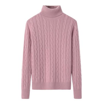 加厚純山羊絨衫女高領大碼秋冬休閑顯瘦打底衫針織毛衣毛衫E2520