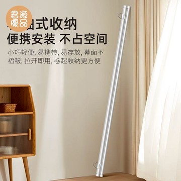 布幕 幕布 投影幕布 貫君新款4k真光子超清卷簾手拉幕家用辦公室臥室客廳商務高端便攜