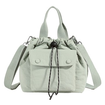 輕巧束口單肩手提多用包  30 x 13 x 22cm  松木綠