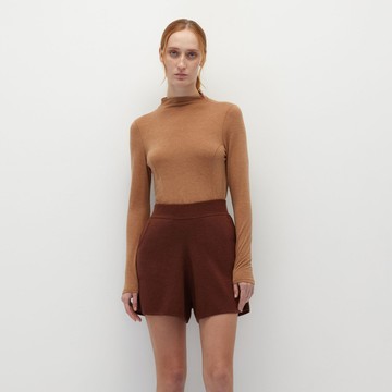 HUNDR. 中腰寬鬆針織短褲 - 夕霧藍-L