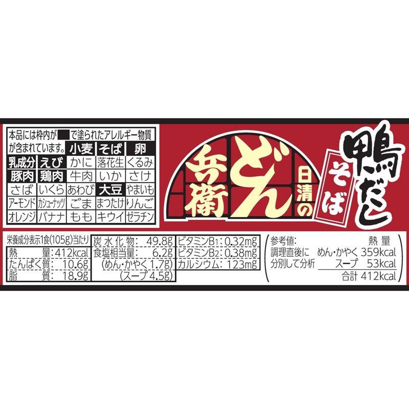 日清食品 どん兵衛 鴨だしそば 105g×12個