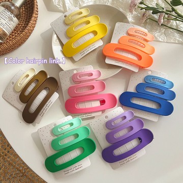 糖果色大號劉海發夾女側邊碎發夾子頭飾后腦勺鴨嘴夾早春發卡發飾