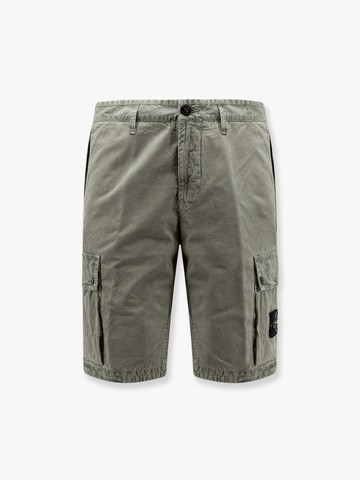 Organic cotton bermuda shorts with logo patch - STONE ISLAND - gender_Man