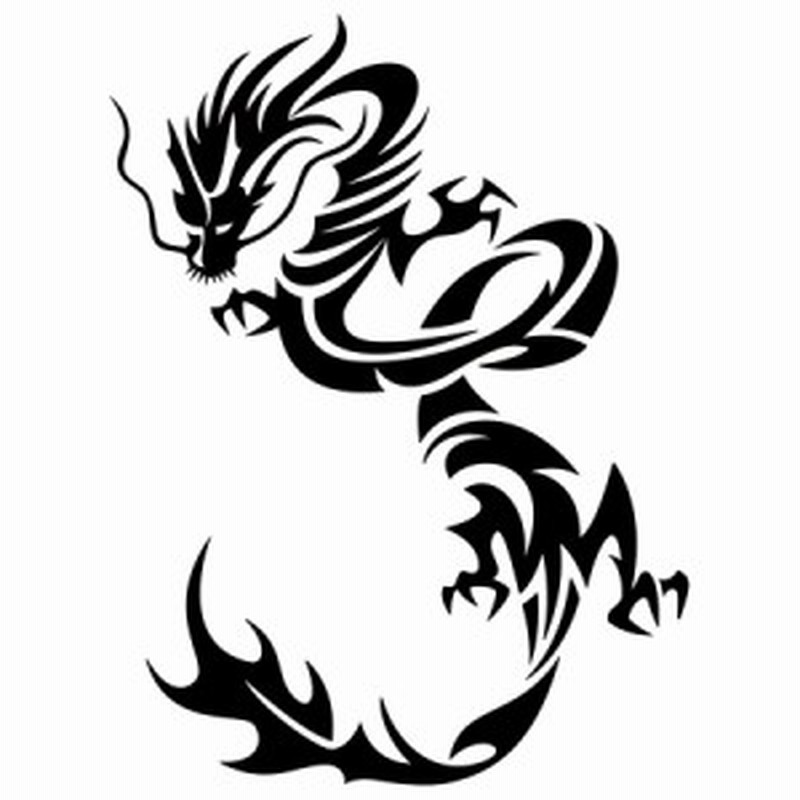 車 バイク かっこいい ステッカー ドラゴン 龍 トライバル 13 左向き カッティングステッカー 全12色 龍神 竜 Dragon ボディ タンク カ 通販 Lineポイント最大4 0 Get Lineショッピング