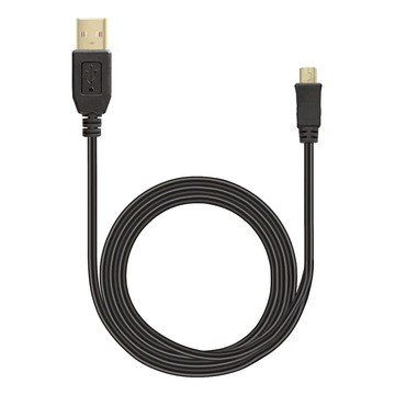 Cable USB 2.0傳輸線 A公-Micro 5Pin 銅線線芯設計+24K鍍金頭  3m  USBAMC5PP03BK  1條