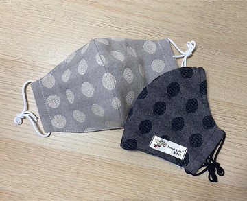 水玉灰色系/兩用口罩/口罩套/兩色ㄧ組