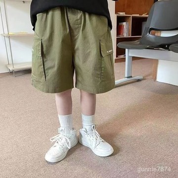 夏上新！男童夏季短褲薄款新款男孩五分工裝褲韓版時尚洋氣薄款休閒褲中大童短褲 五分短褲 夏天褲子 休閒短褲