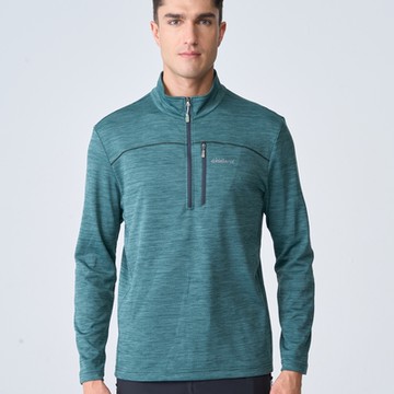 Wildland荒野男拉鍊鬆餅格保暖機能衣忘憂森林