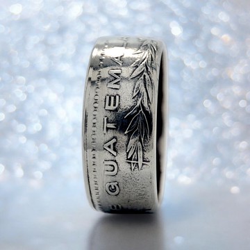 錢幣戒指 瓜地馬拉, 瓜地馬拉 25 Centavo 錢幣戒指, 男士瓜地馬拉戒指