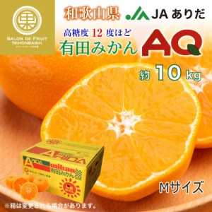 [予約 2023年 12月25日頃から発送] 有田みかん AQみかん 10kg M 和歌山県有田産 JAありだ 高糖度 有田AQ選果場 産地箱 上級品 冬ギフト