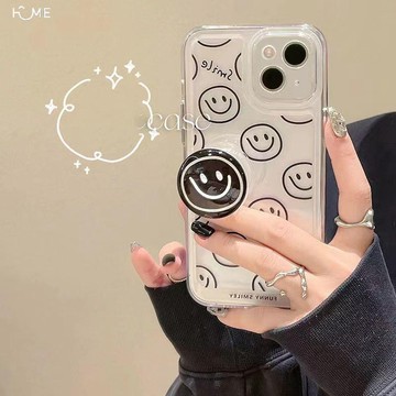 適用三星note20ultra/s10e手機殼s8+/s9plus笑臉支架a71/a8s軟m22