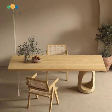 【台灣公司 可打統編】免運 桌椅组 日式桌椅组合  亚克力悬浮实木茶桌椅组合客厅家用泡茶桌侘寂风创意茶台原木松木 可開發票 全館折扣 工廠現貨直銷 新品特價 h9284