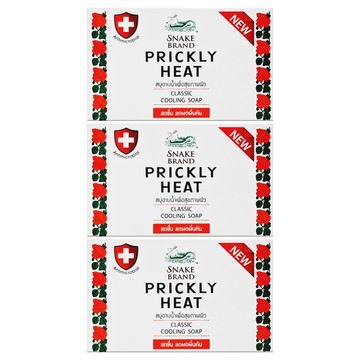 SNAKE BRAND 蛇牌 涼感香皂經典玫瑰 清涼舒爽 玫瑰香氛 肌膚潔淨  100g  3個