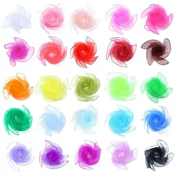 律動絲巾 45x45cm 雪紡材質 兒童教學舞蹈表演用（多色可選）