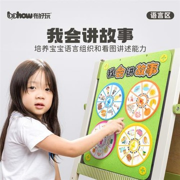 【布好玩_我會講故事】幼兒園語言區中大班兒童看圖造句裝飾教具