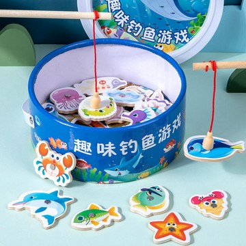 【臺灣-出貨】幼兒童磁性釣魚玩具1-2歲3男孩女孩一歲半寶寶親子早教益智力動腦