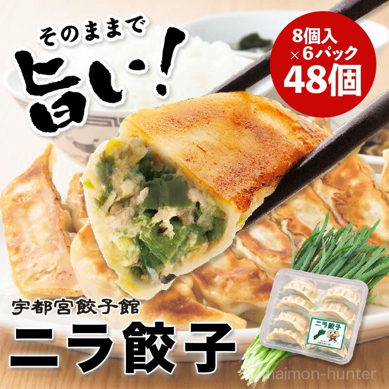 ニラ餃子 8個入り×6パック 48個入り 宇都宮餃子館 栃木県 宇都宮 お取り寄せ 惣菜 冷凍