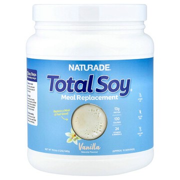 Naturade, 總大豆，修身飲品，香草，1.2 磅（540 克）