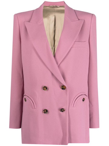 Blazé Milano - double-breasted virgin wool blazer - women - Virgin Wool/Acetate/Viscose - 2 - Purple