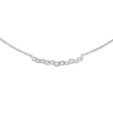 18k Gold & Diamond Medium Cascade Bar Necklace