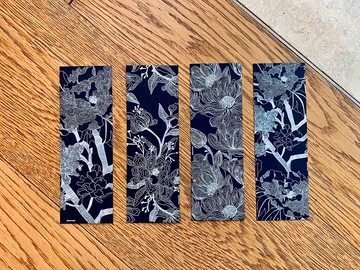 繁花似錦 - 插畫系列書籤 - Blue Chip (4張)