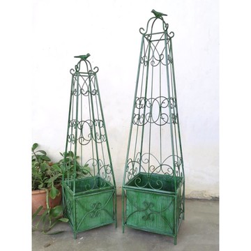 鐵線蓮爬藤架陽台花園帶盆花架盆栽爬藤支架園藝綠植攀爬花架鐵藝 99購物節