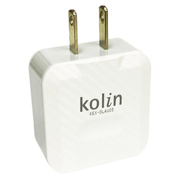 Kolin 歌林 3.1A 電源充電器 60 x 40 x 23mm 31g  KEX-DLAU05  1個
