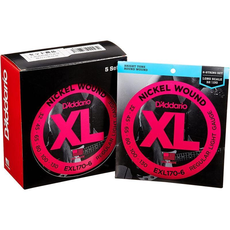 D'Addario D Addario ダダリオ ベース弦 ニッケル Long Scale 6弦 .032-.130 x EXL170-6